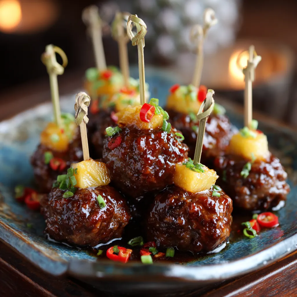 Hawaiian Cocktail Meatballs