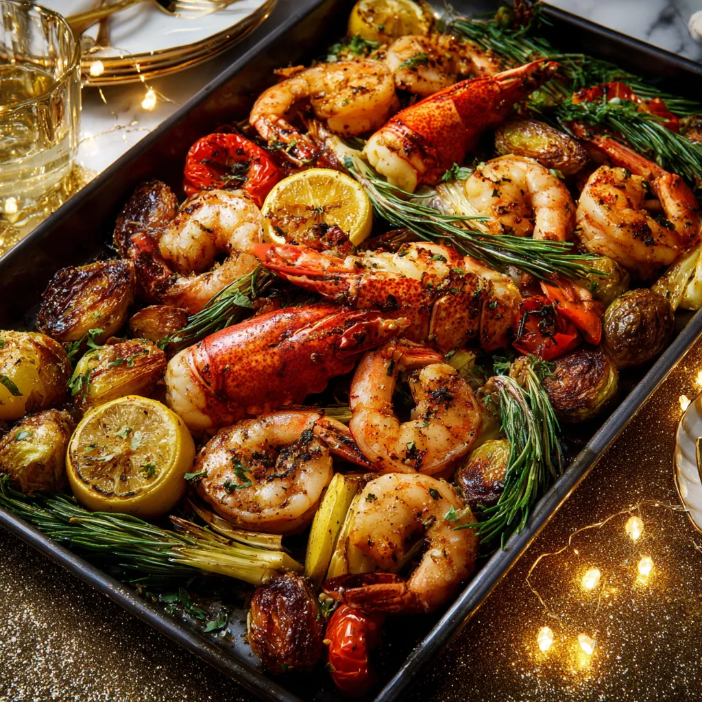 Holiday Sheet-Pan Shrimp & Lobster