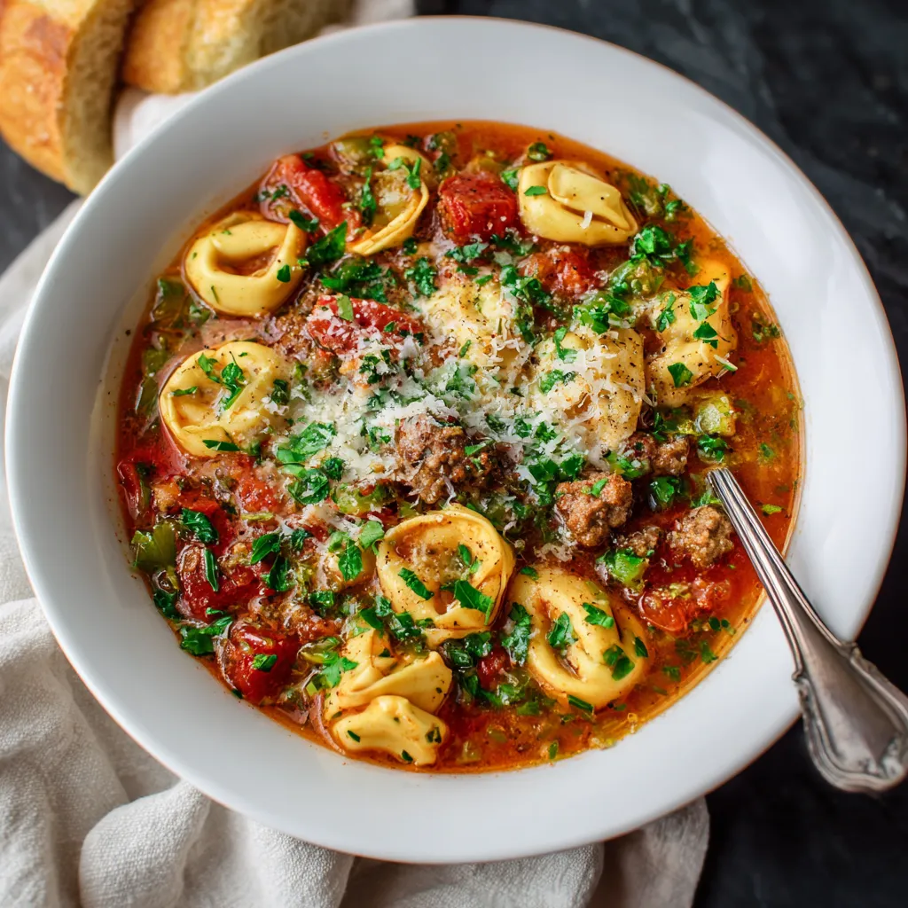 Italian Sausage Tortellini Soup