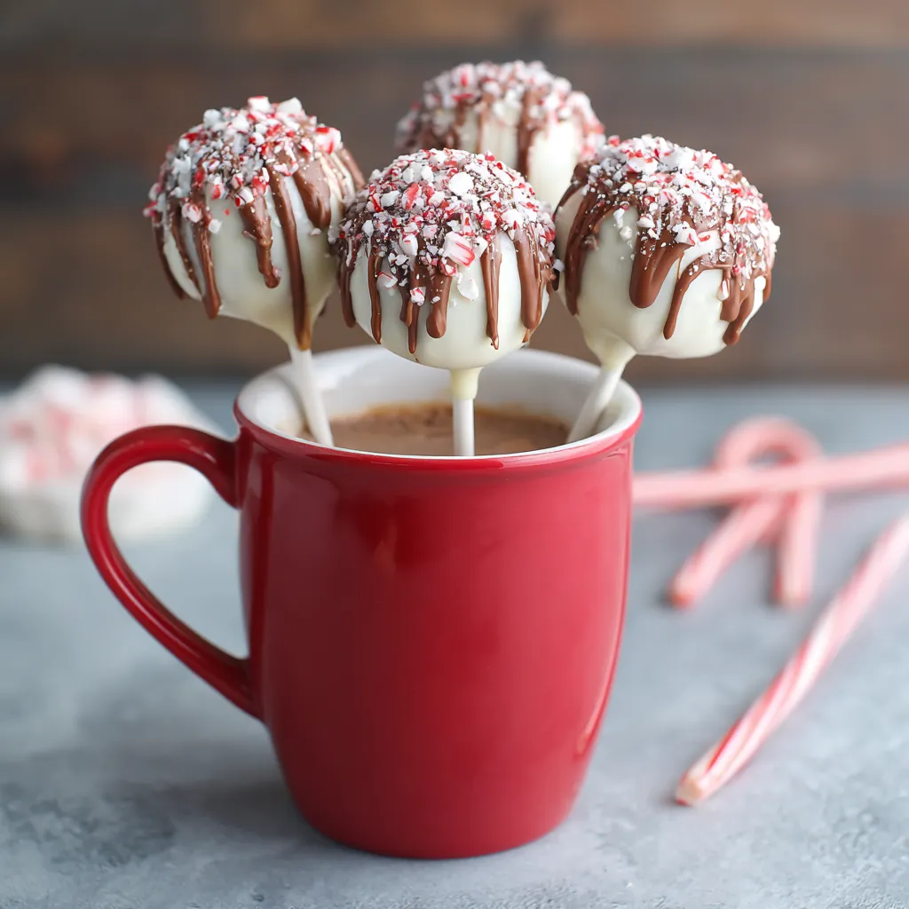 Peppermint Hot Cocoa Cake Pops