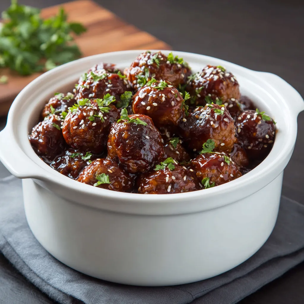 Pineapple Soy Crockpot Meatballs