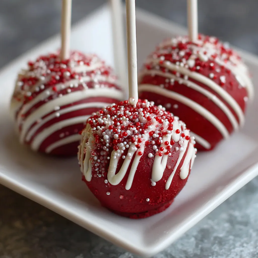 Red Velvet Christmas Cake Pops