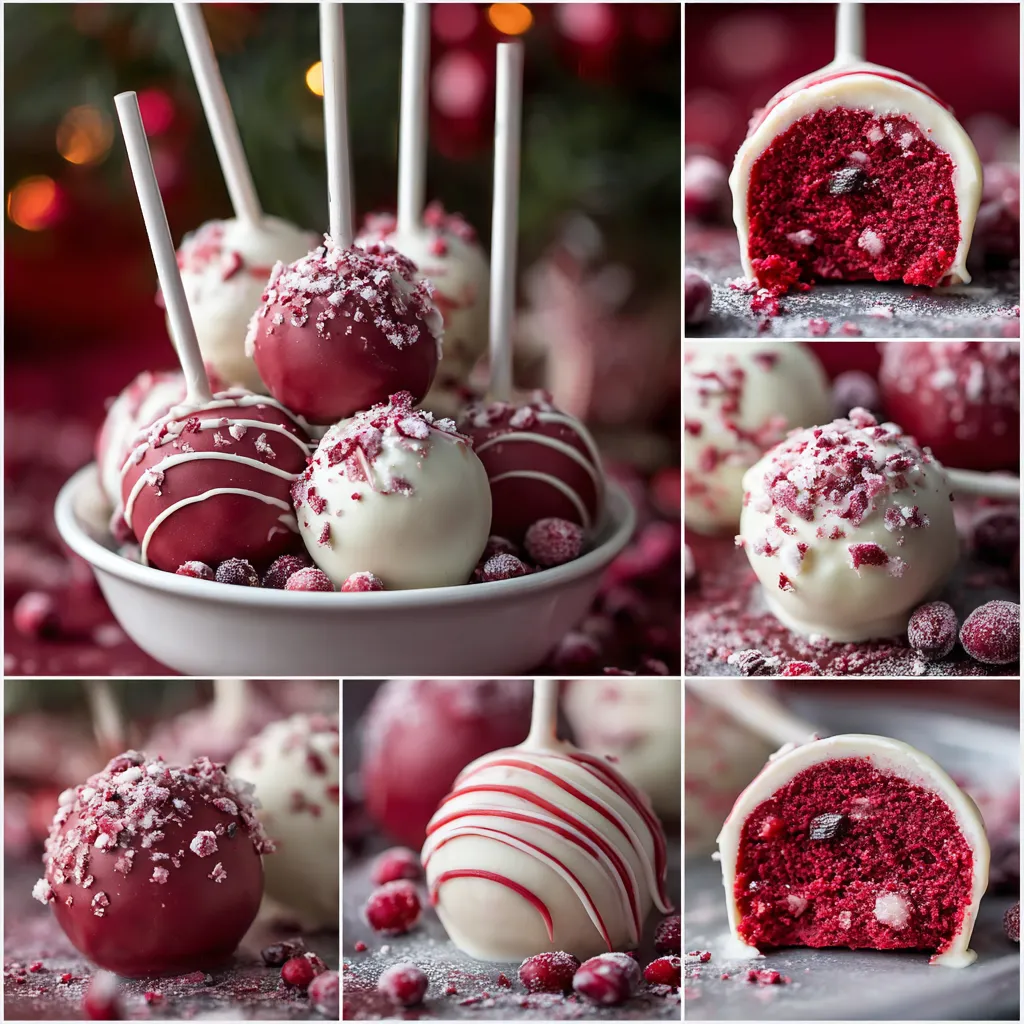 Red Velvet Cranberry Christmas Pops