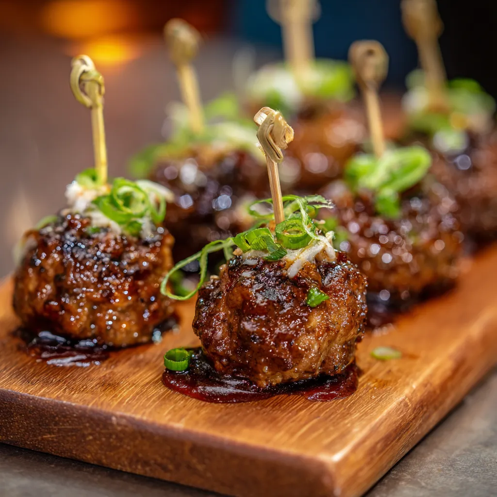 Sticky Hawaiian Meatballs Appetizer Style