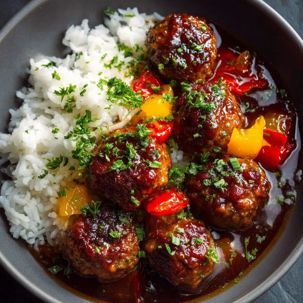 Sweet & Sour Hawaiian Meatballs