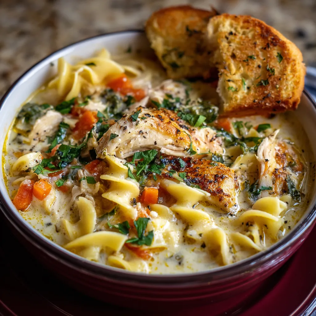 White Lasagna Chicken Soup