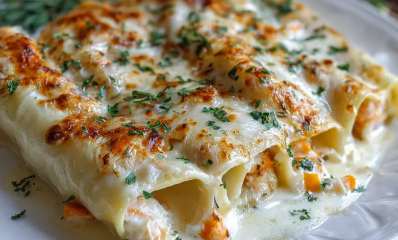 White Sauce Seafood Cannelloni