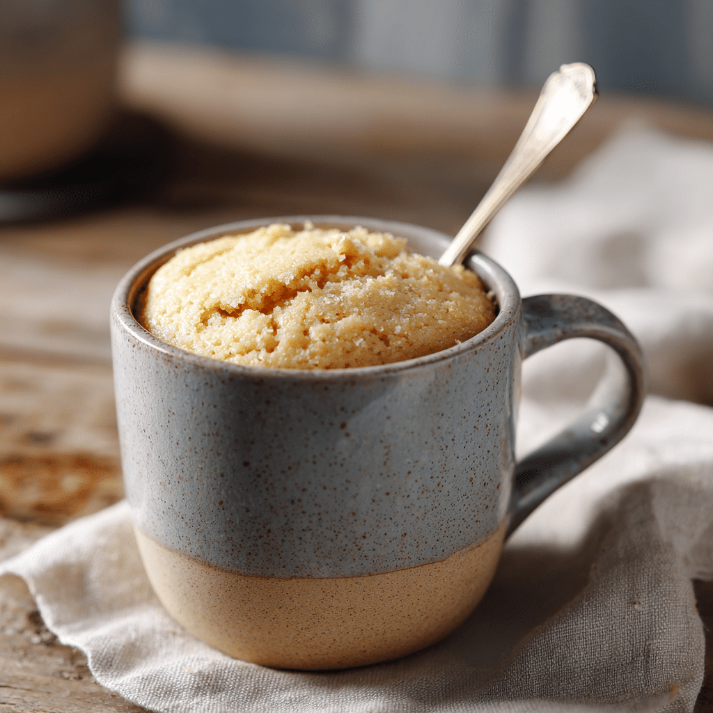 Single-Serve Vanilla Mug Cake with Milk – A Soft Little Hug in a Cup