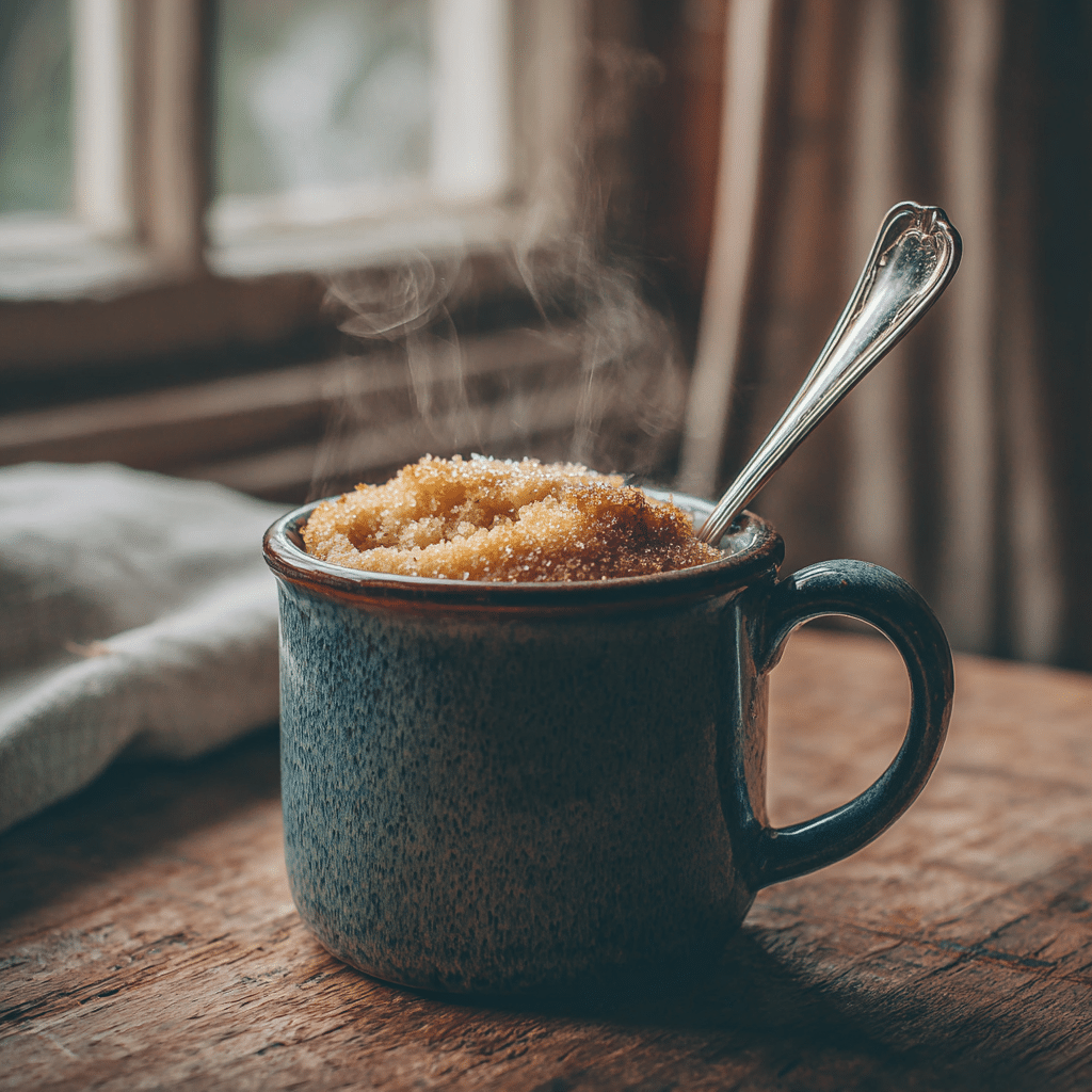 Soft & Fluffy Microwave Vanilla Mug Cake (A Little Hug in a Cup)