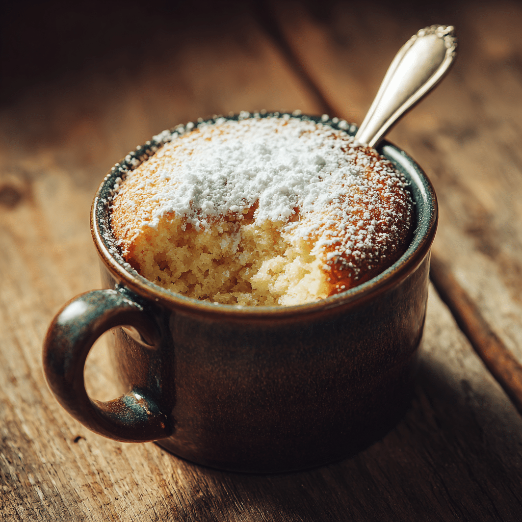 No-Egg Vanilla Mug Cake Recipe – A Soft Little Hug in a Cup