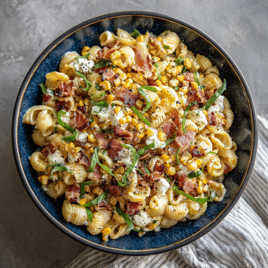 Bacon Street Corn Pasta Salad – A Creamy Summer Bowl Full of Joy