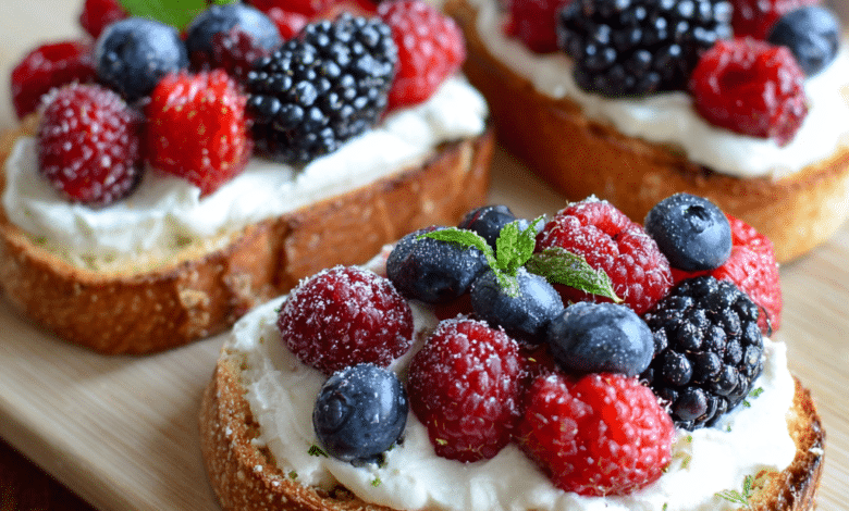 Berry Mascarpone Toasts
