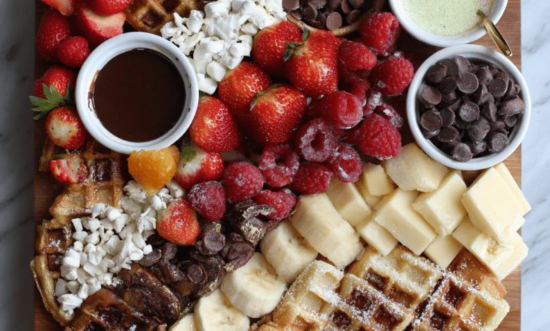 Chocolate Chip Waffle Brunch Board