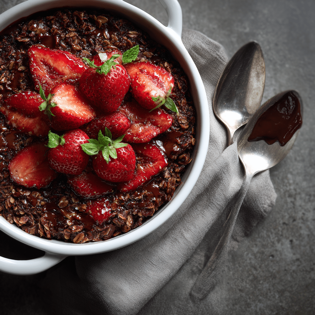 Chocolate Strawberry Baked Oatmeal That Feels Like a Warm Morning Hug