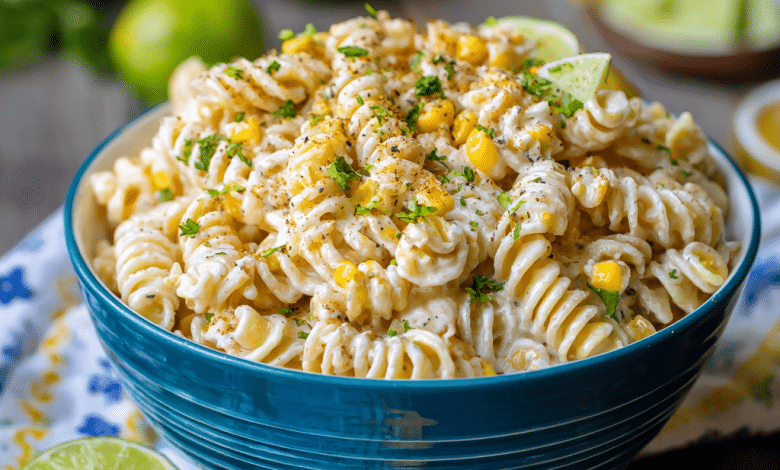 Creamy Street Corn Pasta Salad with Lime Dressing – A Bowl Full of Summer, Love, and Laughter