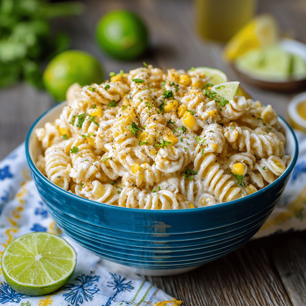 Creamy Street Corn Pasta Salad with Lime Dressing – A Bowl Full of Summer, Love, and Laughter