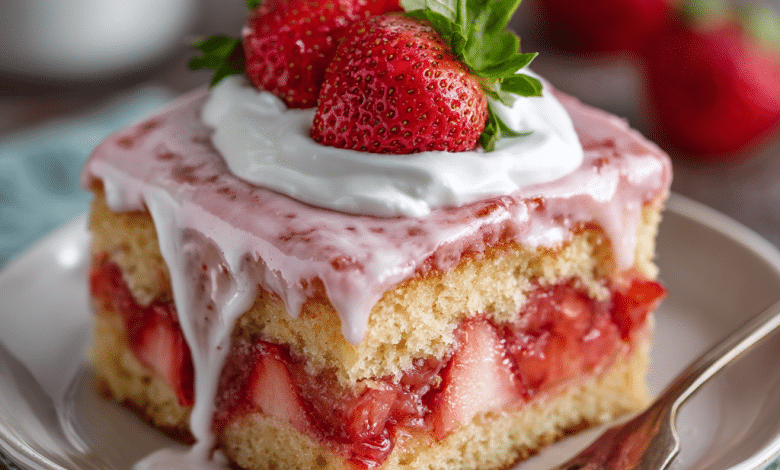 Fresh Strawberry Sheet Cake That Feels Like Summer at Home
