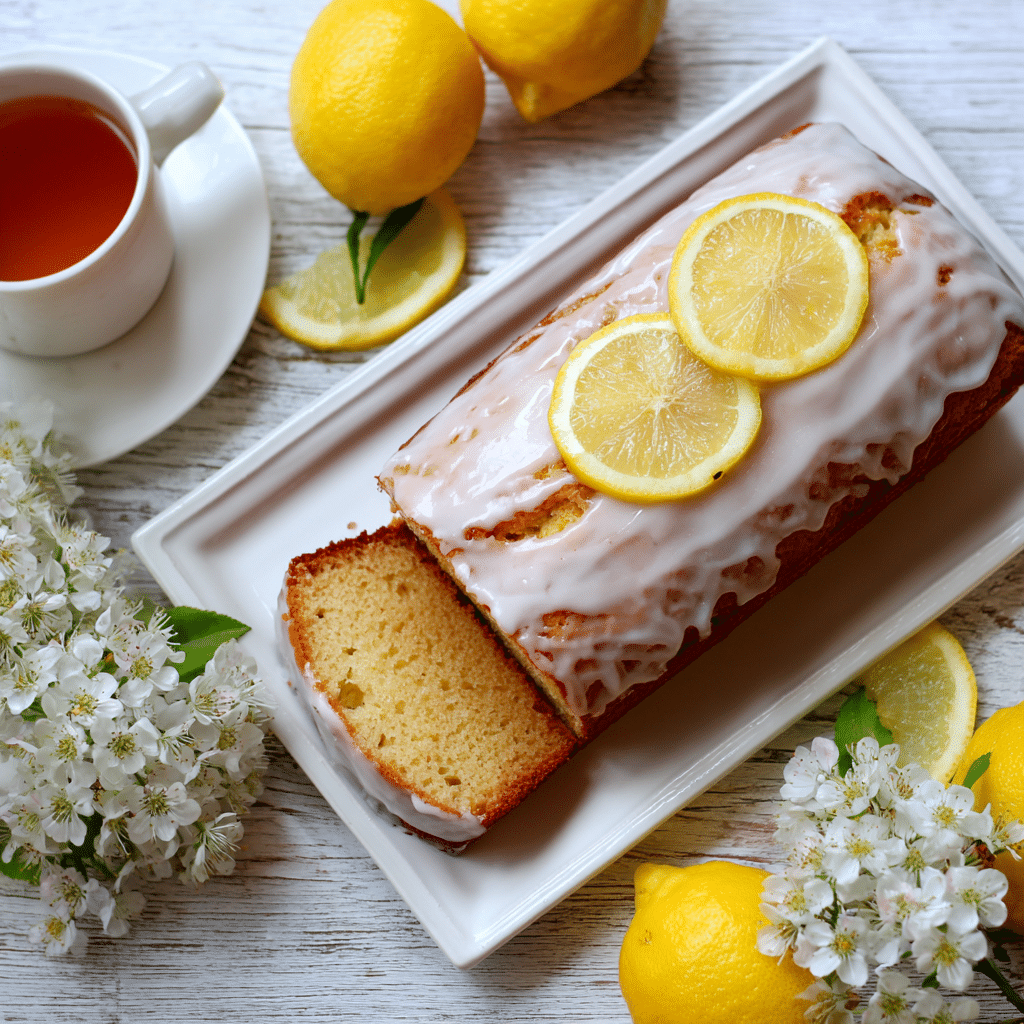 Glazed Lemon Loaf Cake for Spring Brunch – A Slice of Sunshine on My Table