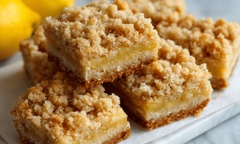 Lemon Crumb Bars with Buttery Streusel Topping
