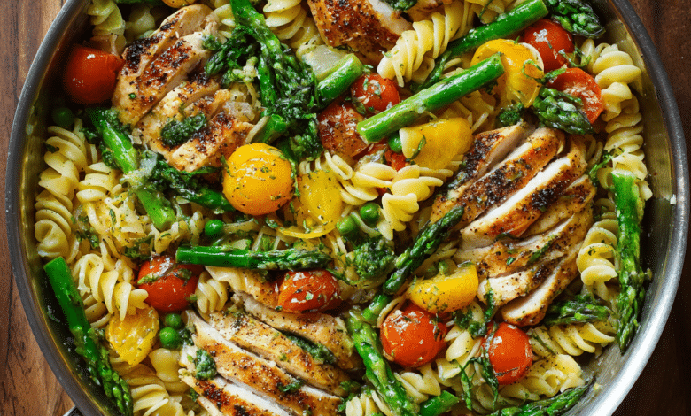 One-Pan Chicken Pasta Primavera