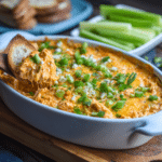Oven-Baked Cheesy Buffalo Chicken Dip