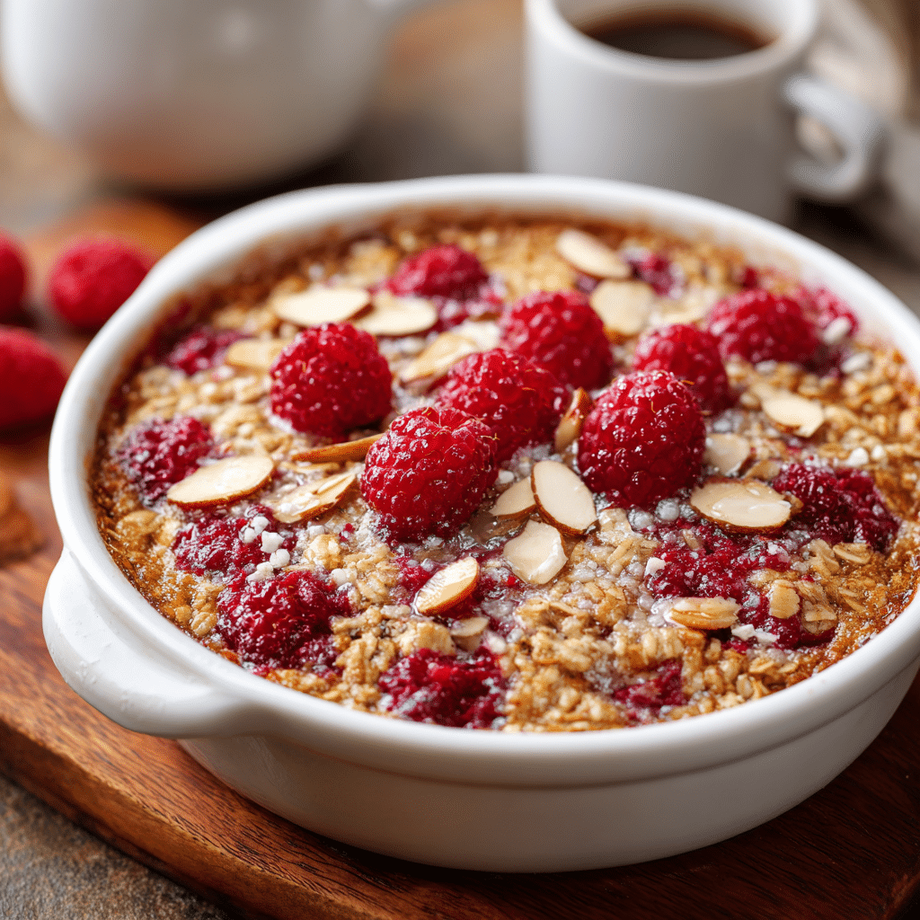 Raspberry Almond Oatmeal Bake – A Cozy Morning Hug from My Cretan Kitchen