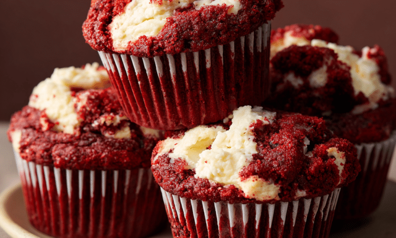 Red Velvet Cream Cheese Muffins