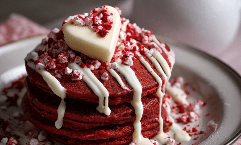 Red Velvet Pancake Mix Hack Recipe – A Cozy Morning Treat Full of Love