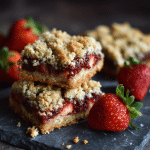 Strawberry Crumb Bars with Oat Topping – A Sweet Little Memory from My Cretan Kitchen