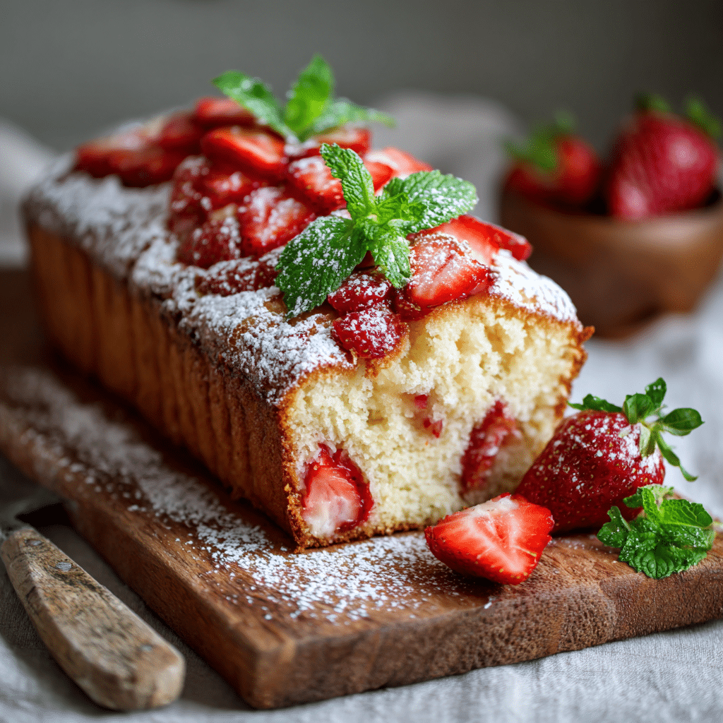 Strawberry Shortcake Loaf Cake – A Soft, Sweet Hug from My Cretan Kitchen