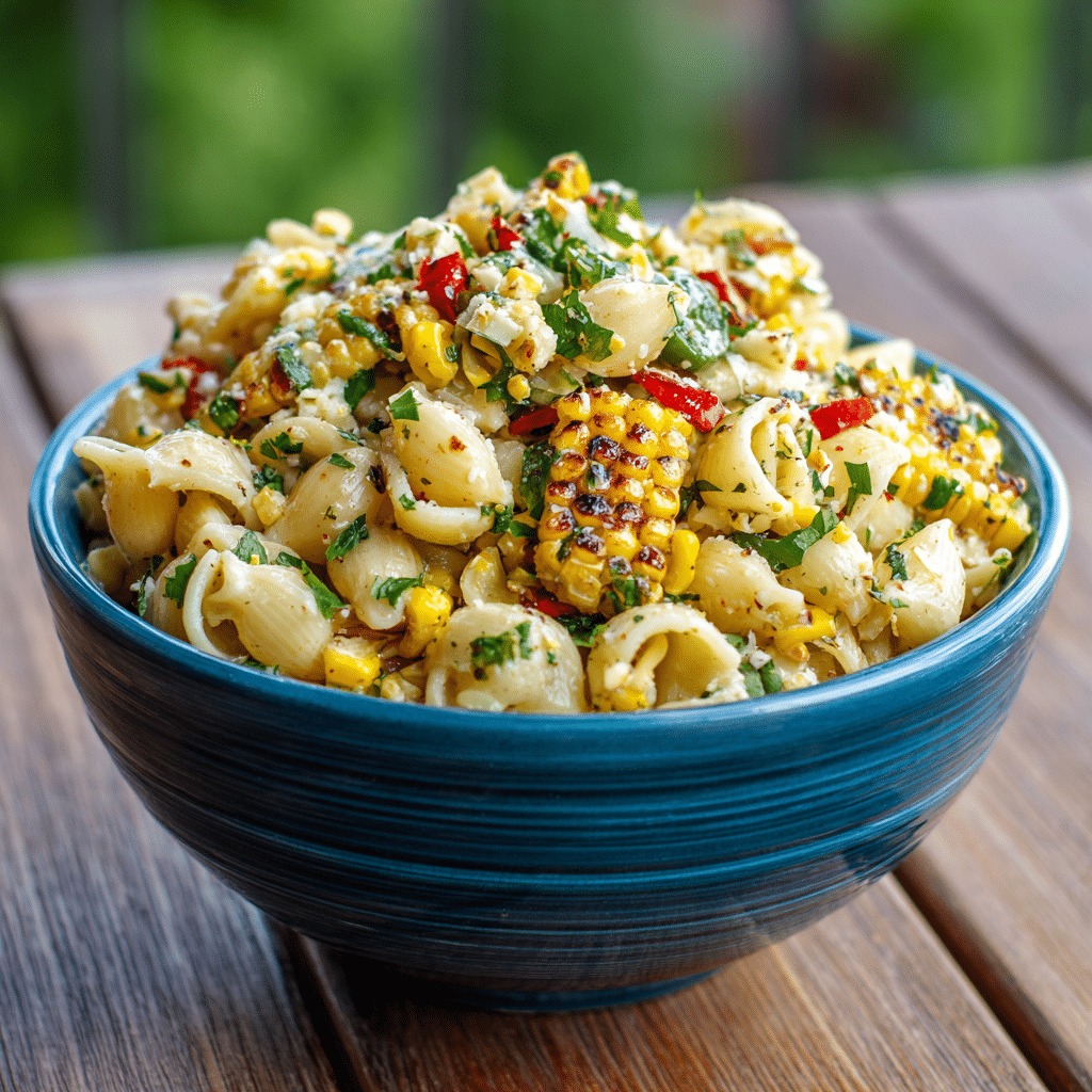 Street Corn Pasta Salad with Grilled Corn and Jalapeño – A Summer Bowl Full of Sunshine