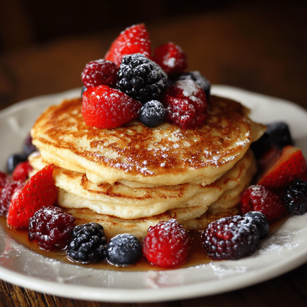 Vanilla Bean Pancakes with Berries – Soft Mornings, Sweet Memories, and a Warm Cretan Heart