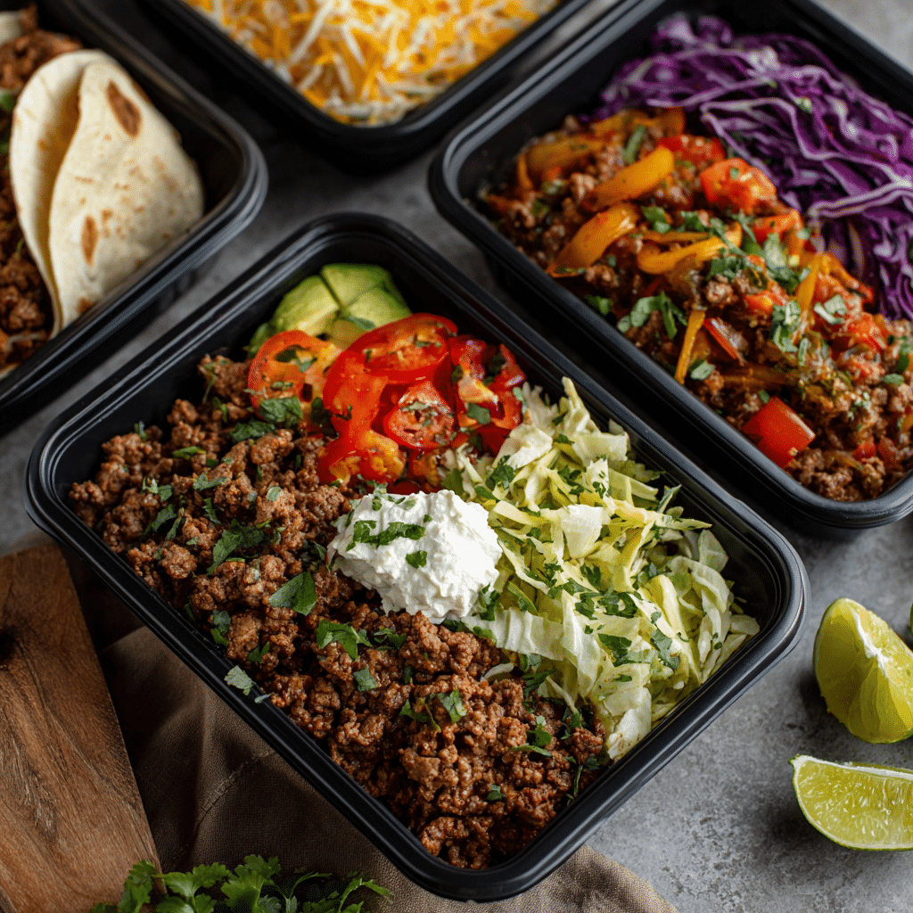Beef Taco Meal Prep Boxes – The Cozy Way I Feed My Family All Week
