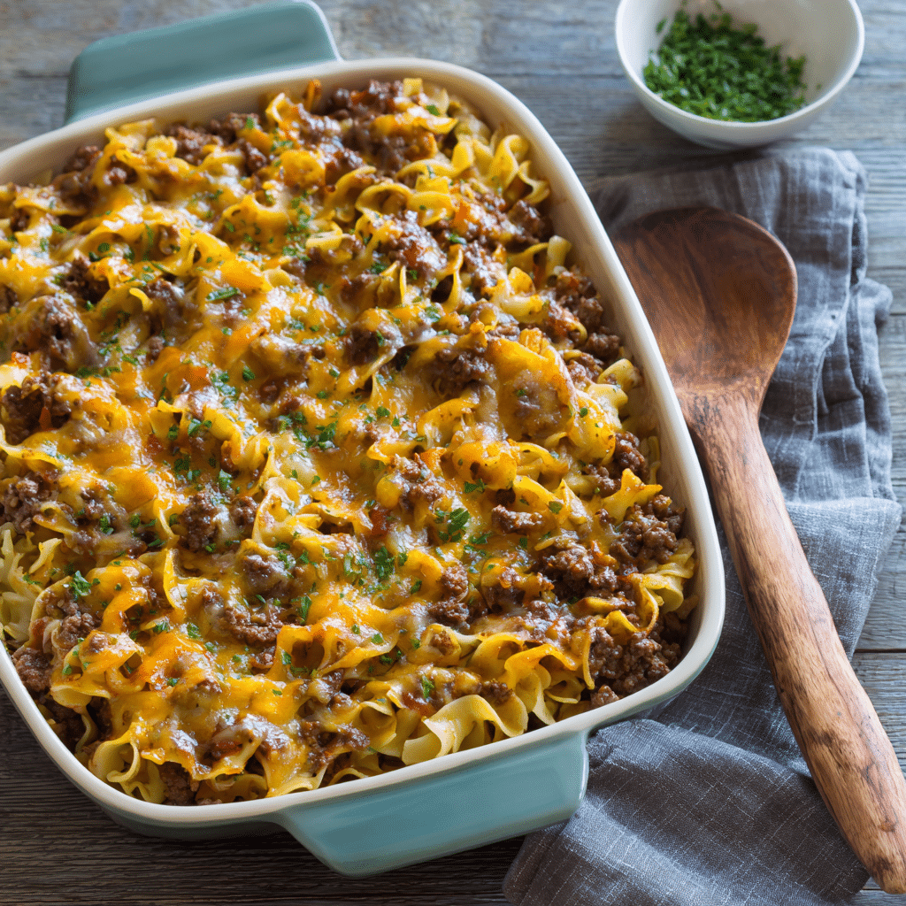 Classic Ground Beef Noodle Casserole – The Cozy Dish That Feels Like Home