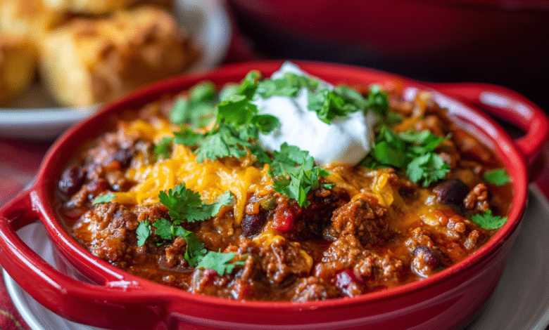 Comforting Beef Chili Bake