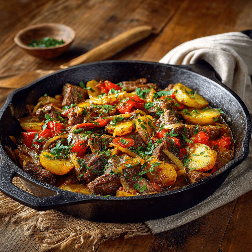 Country-Style Beef Skillet – A Cozy One-Pan Dinner That Feels Like Home