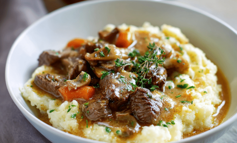 Creamy Beef and Mashed Potatoes
