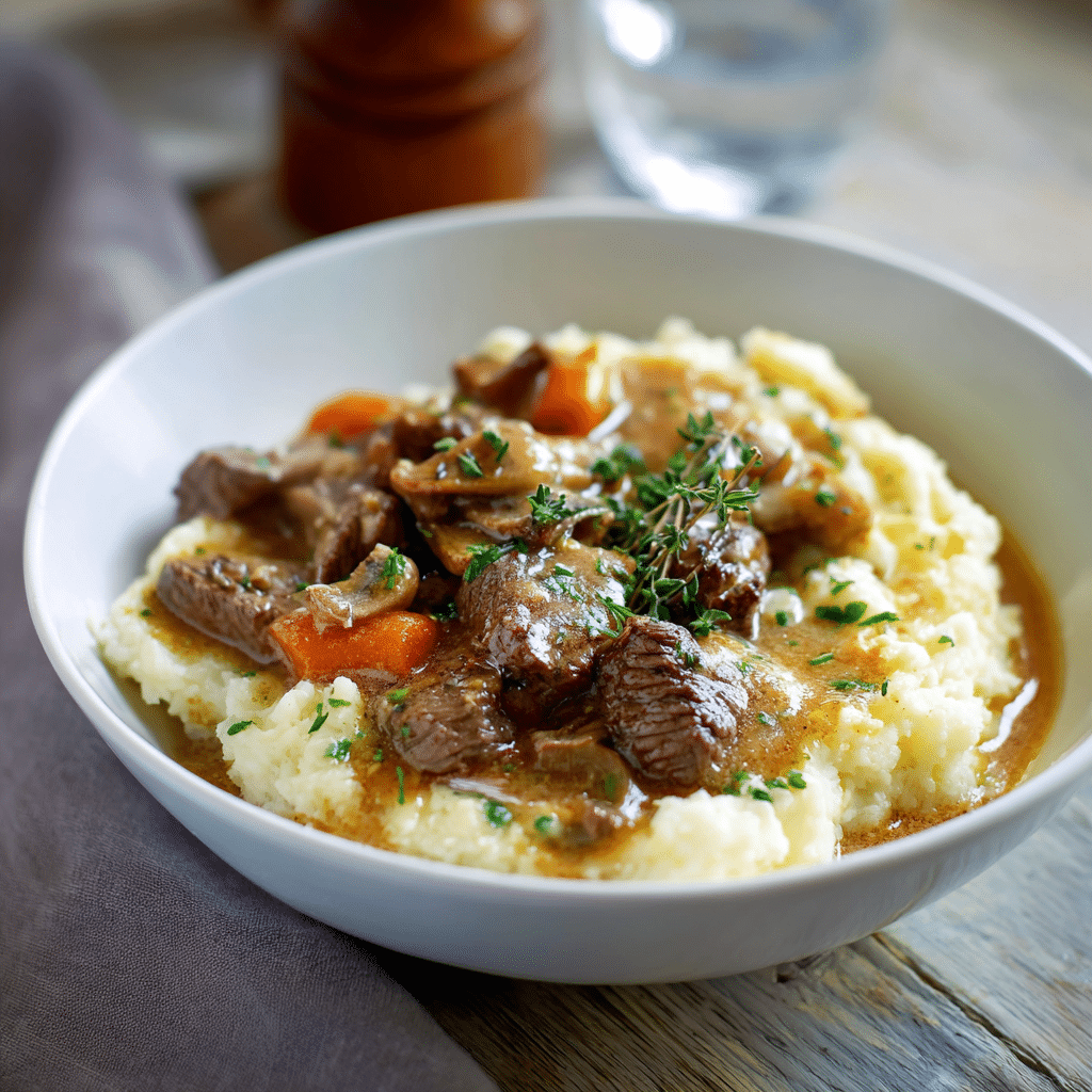 Creamy Beef and Mashed Potatoes – A Cozy Dish That Feels Like Home