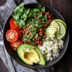 Ground Beef Cauliflower Rice Bowl 🥣