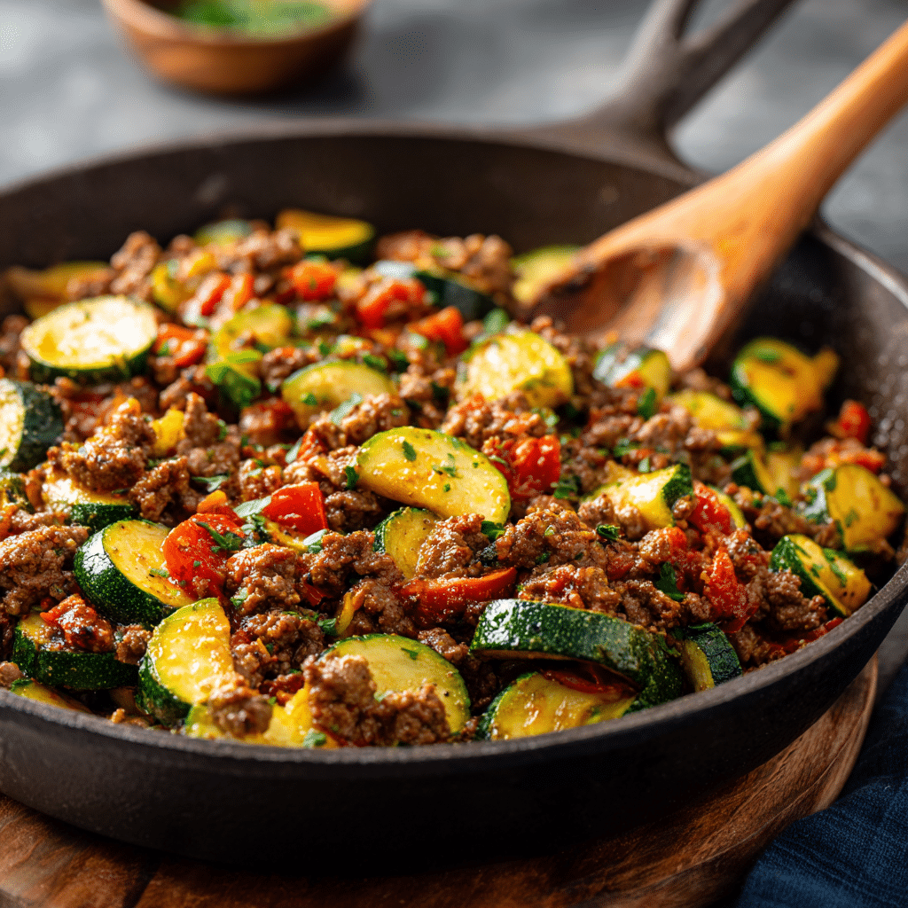 Ground Beef Zucchini Skillet – A Cozy One-Pan Dinner That Feels Like Home