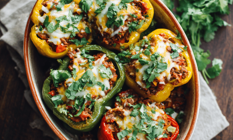 Healthy Beef Stuffed Peppers 🫑