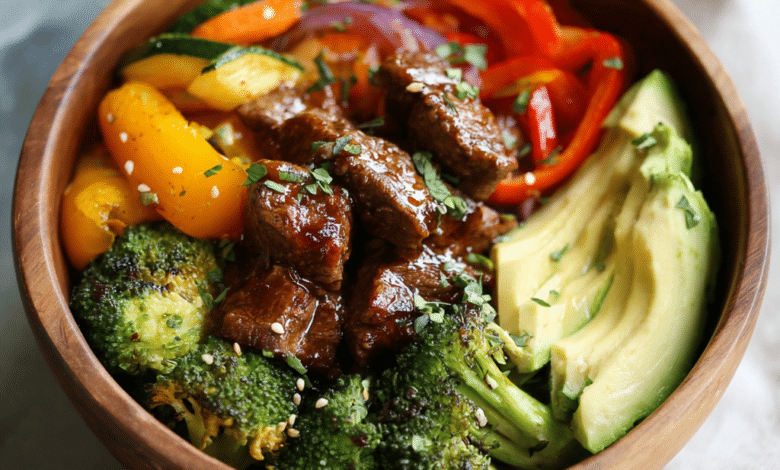 Low-Carb Beef and Veggie Bowl 🥗