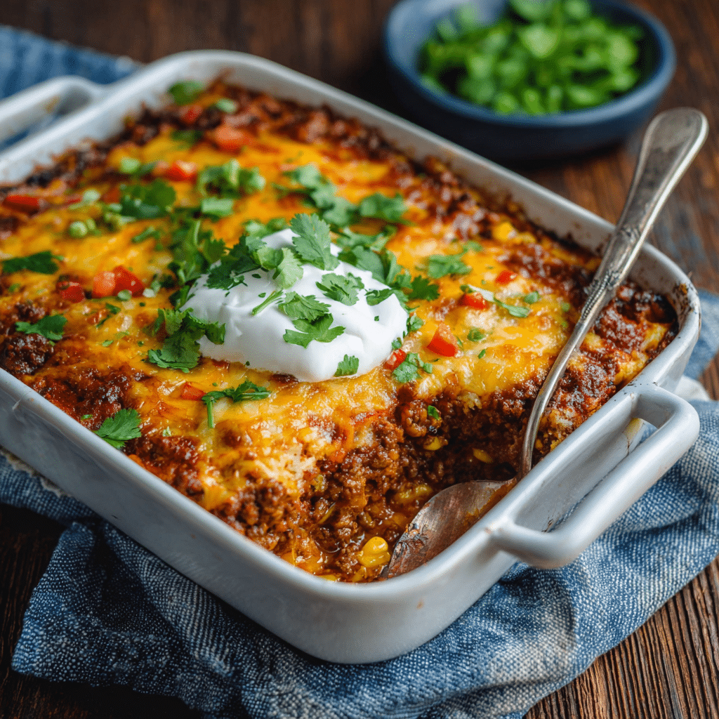 Mexican Ground Beef Casserole – A Cozy, Cheesy Dish That Brings Everyone to the Table