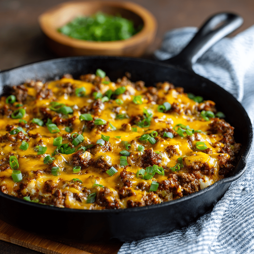 One-Pan Cheesy Ground Beef Skillet – Cozy, Easy, and So Satisfying