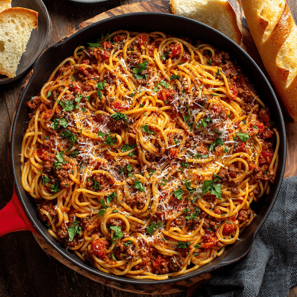 One-Pot Ground Beef Spaghetti (The Cozy Dinner That Saves My Evenings)