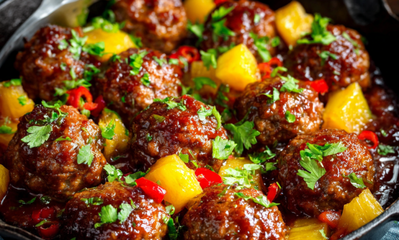 Oven-Baked Hawaiian Meatballs for Busy Nights