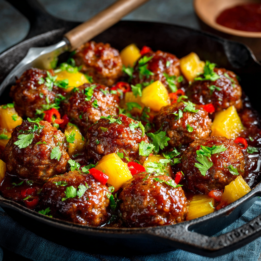 Oven-Baked Hawaiian Meatballs for Busy Nights