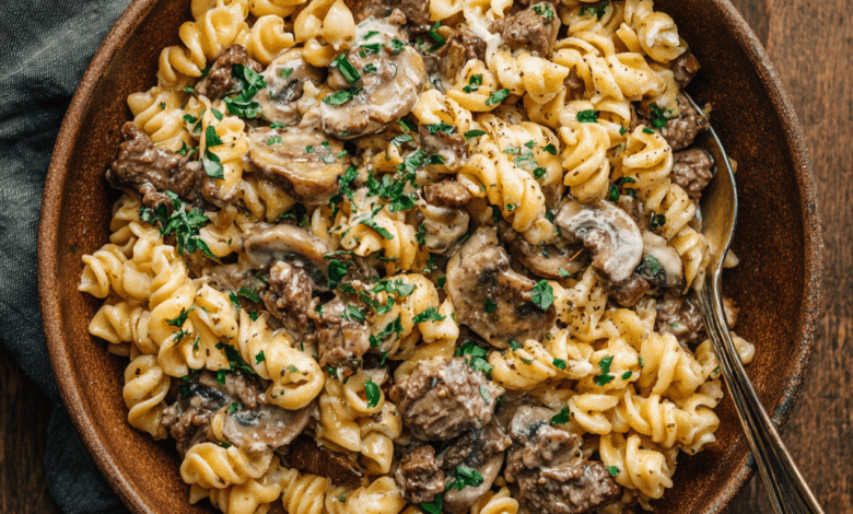 Quick Beef Stroganoff Pasta