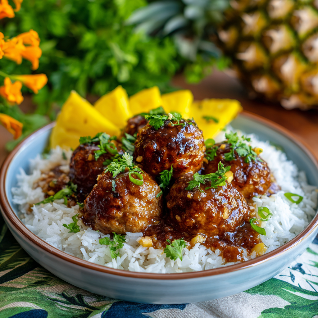 Simple Hawaiian Meatballs with Store-Bought Sauce