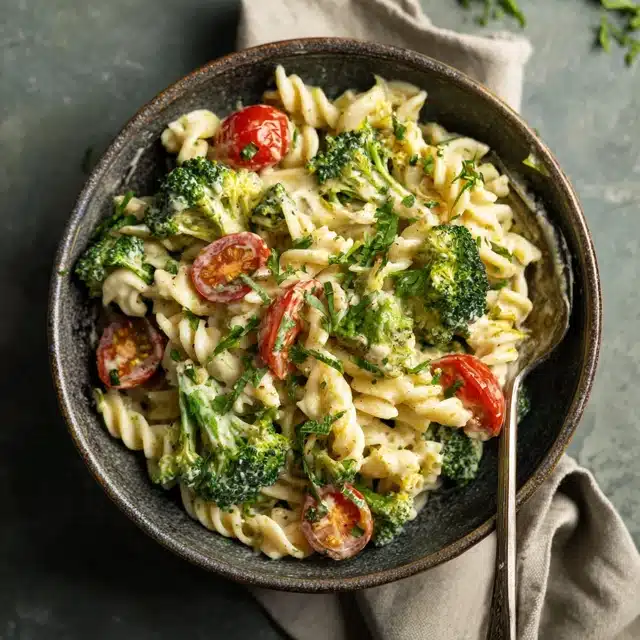 Vegan Broccoli Pasta Salad with Tahini Sauce – A Creamy Bowl of Comfort and Freshness